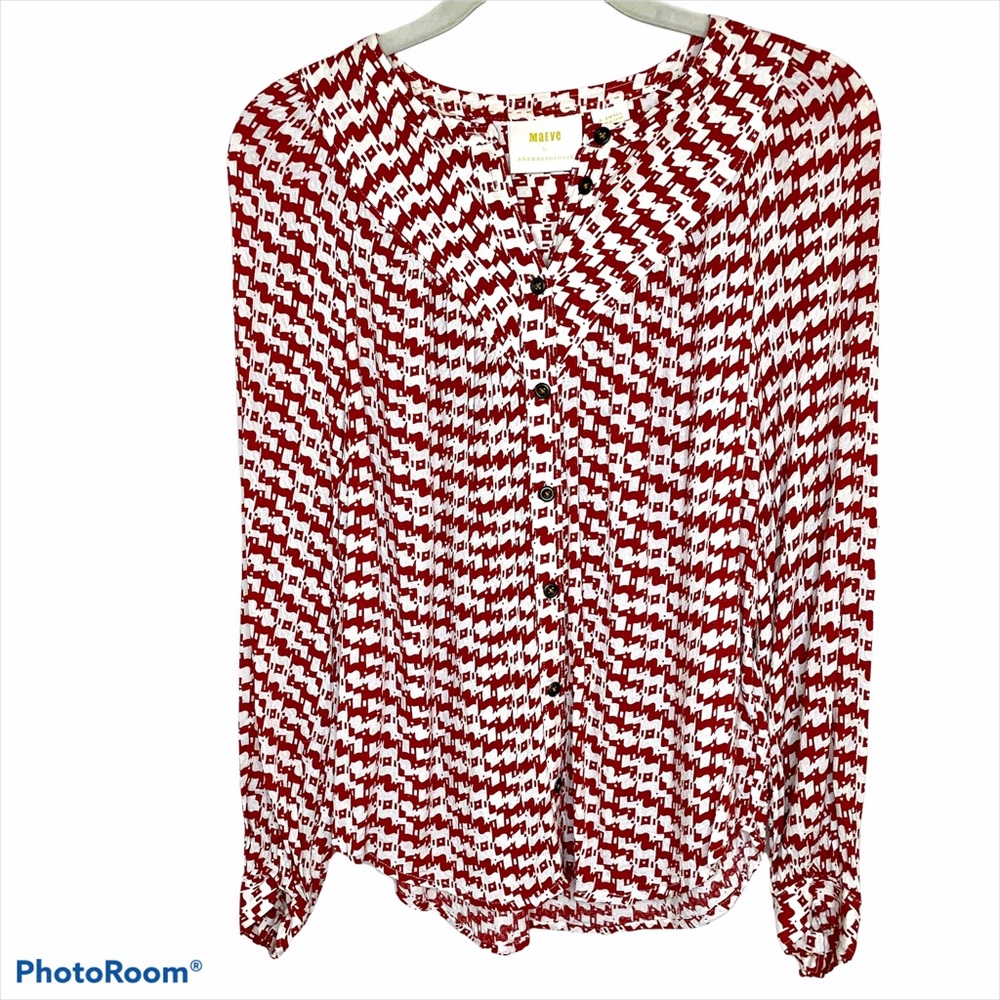Anthropologie Maeve‎ Avignon Dog Print Top XS